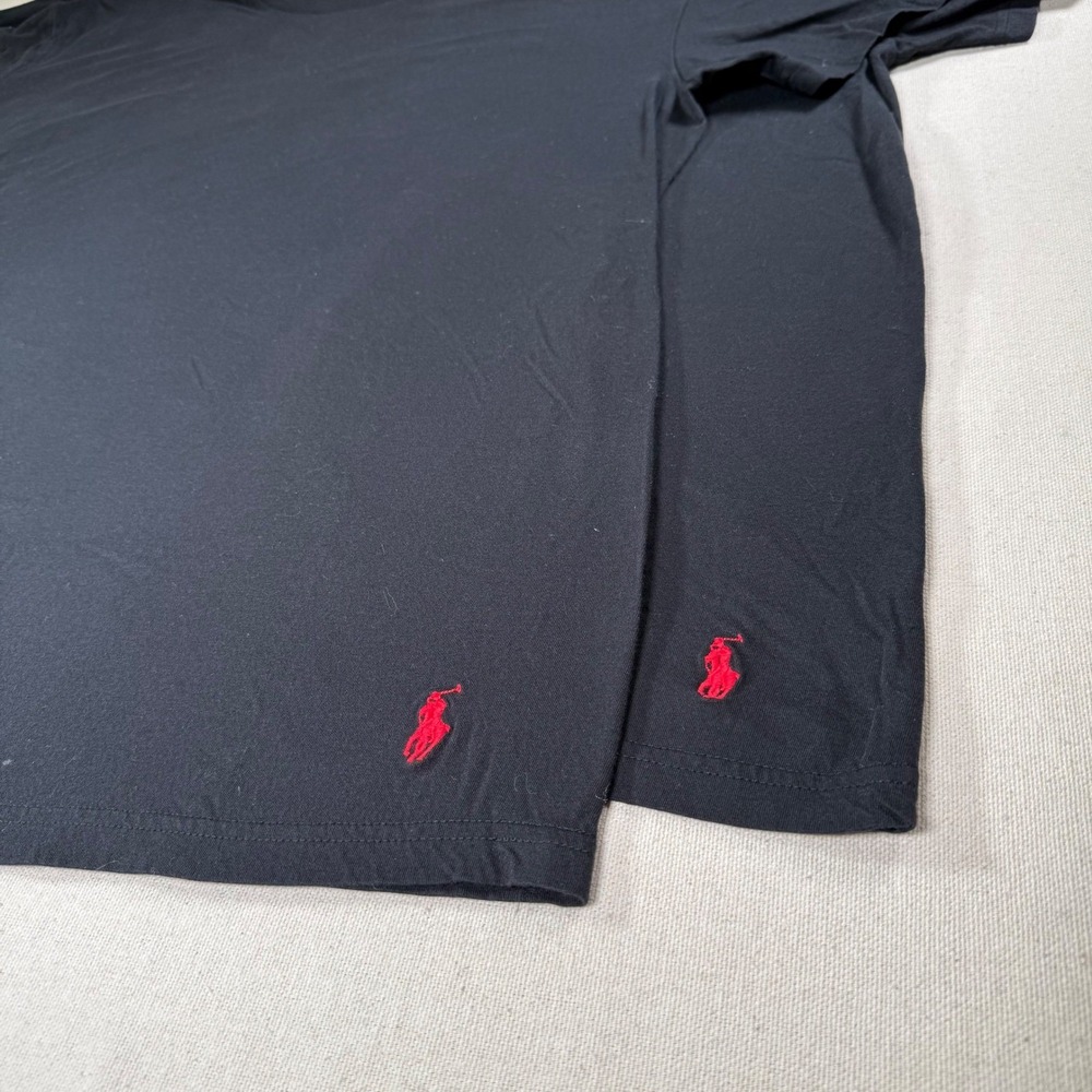 Polo Ralph Lauren Mens 2 Pack Classic Fit Crewneck T-Shirt Black XL Red Pony